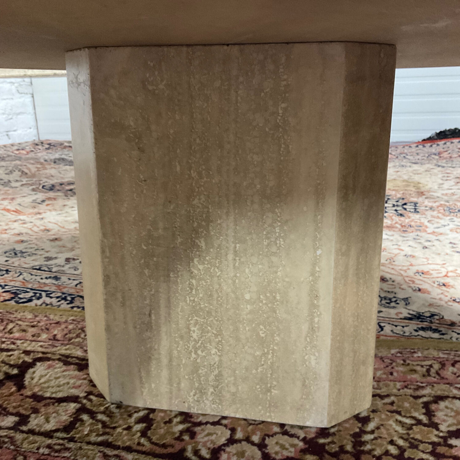 Vintage travertine coffee table from the 70s