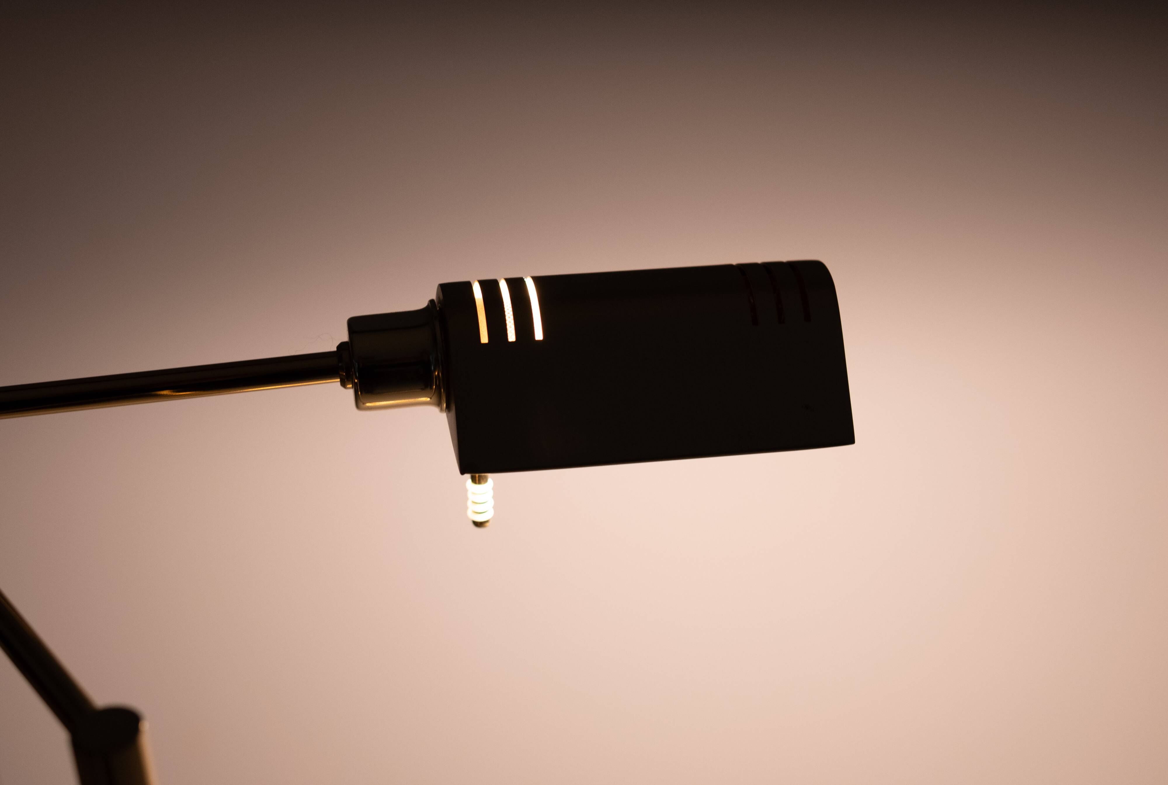 Holtkoetter Brass swing arm floor lamp Germany 1980s