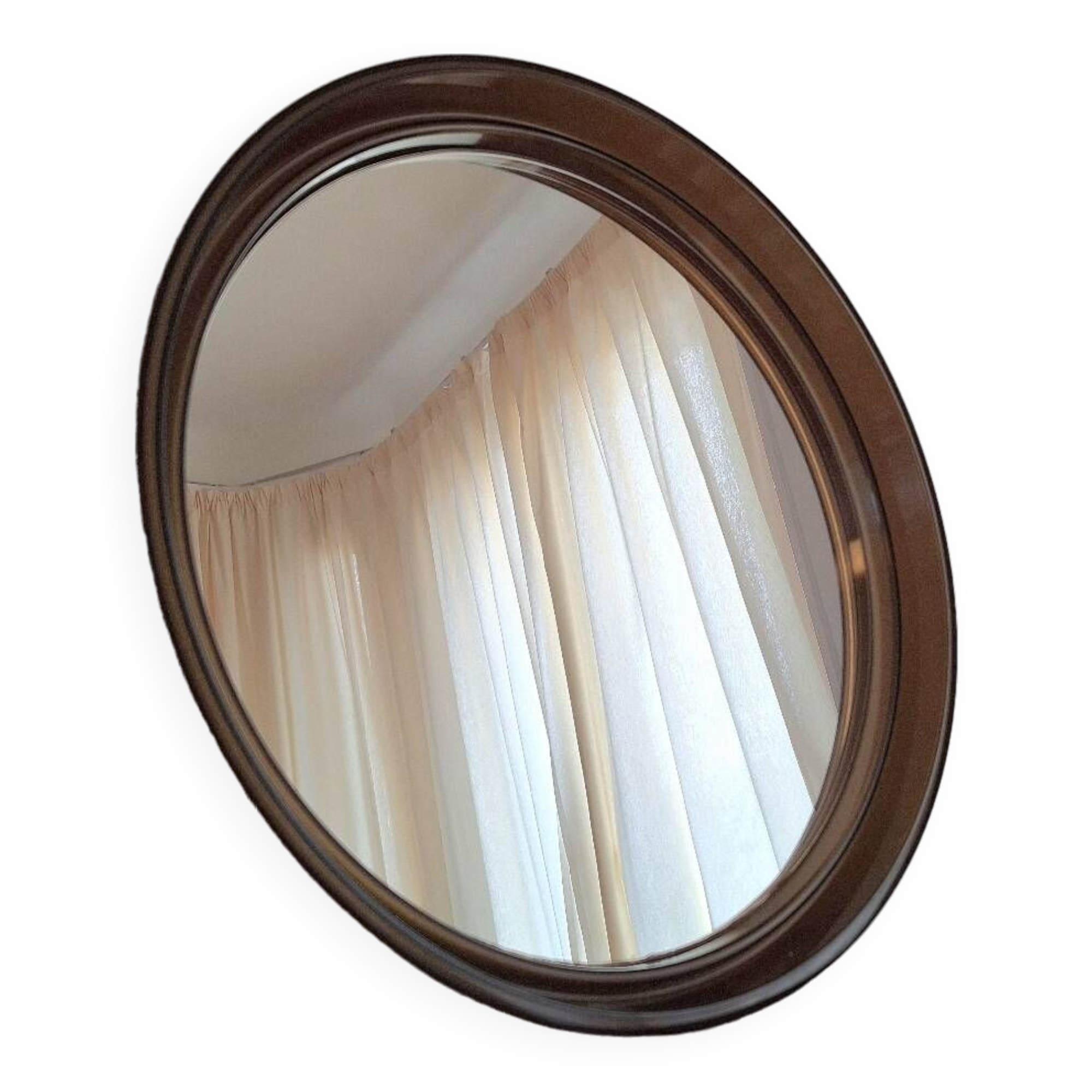 Vintage smoked plexiglass mirror