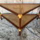 Table Basse Triangulaire Bambou Rotin + Plateaux Cannées Modèle Unique