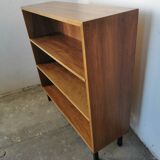 Shelf, vintage walnut veneer bookcase
