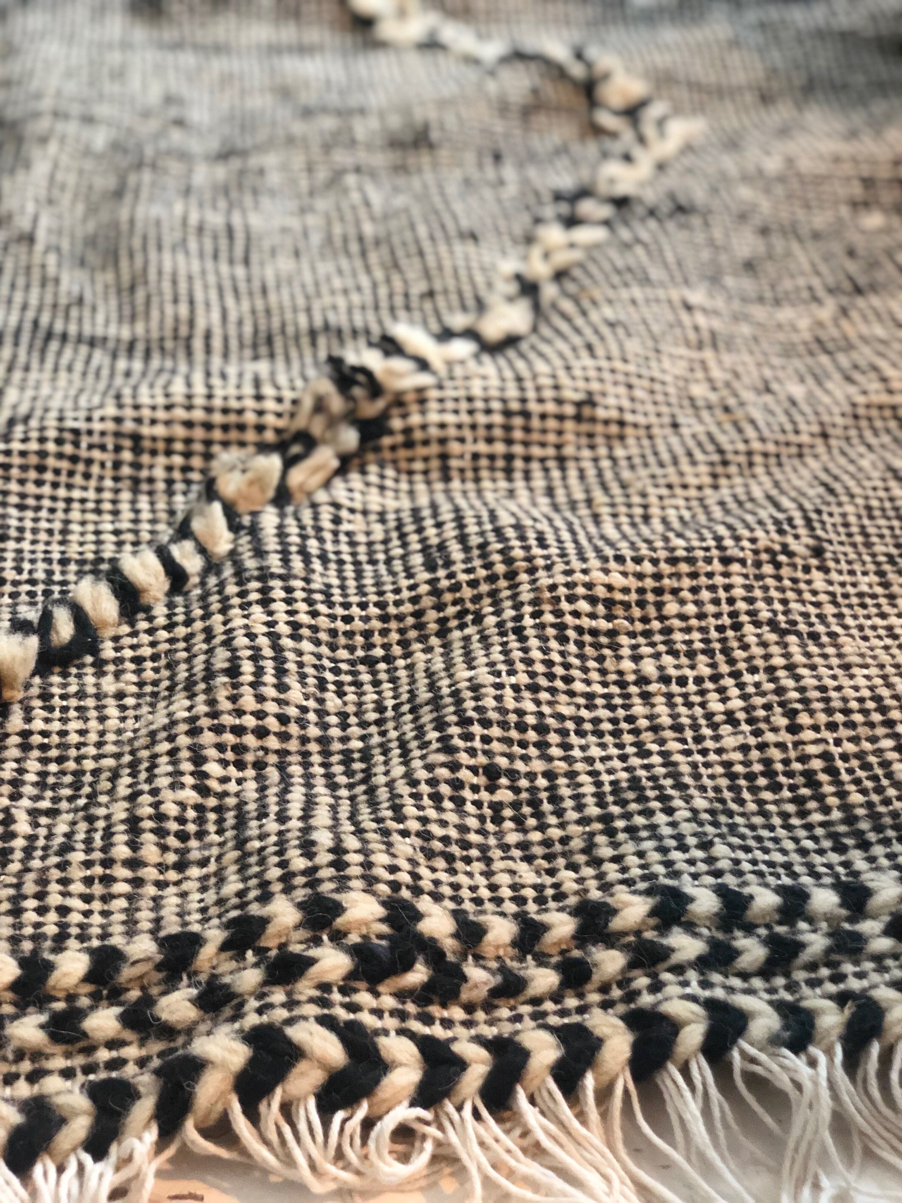 Moroccan Berber carpet kilim zanafi gray mottled with tiles 160x280cm