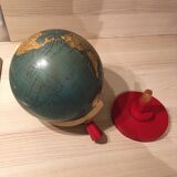 Earth globe ancient wooden foot