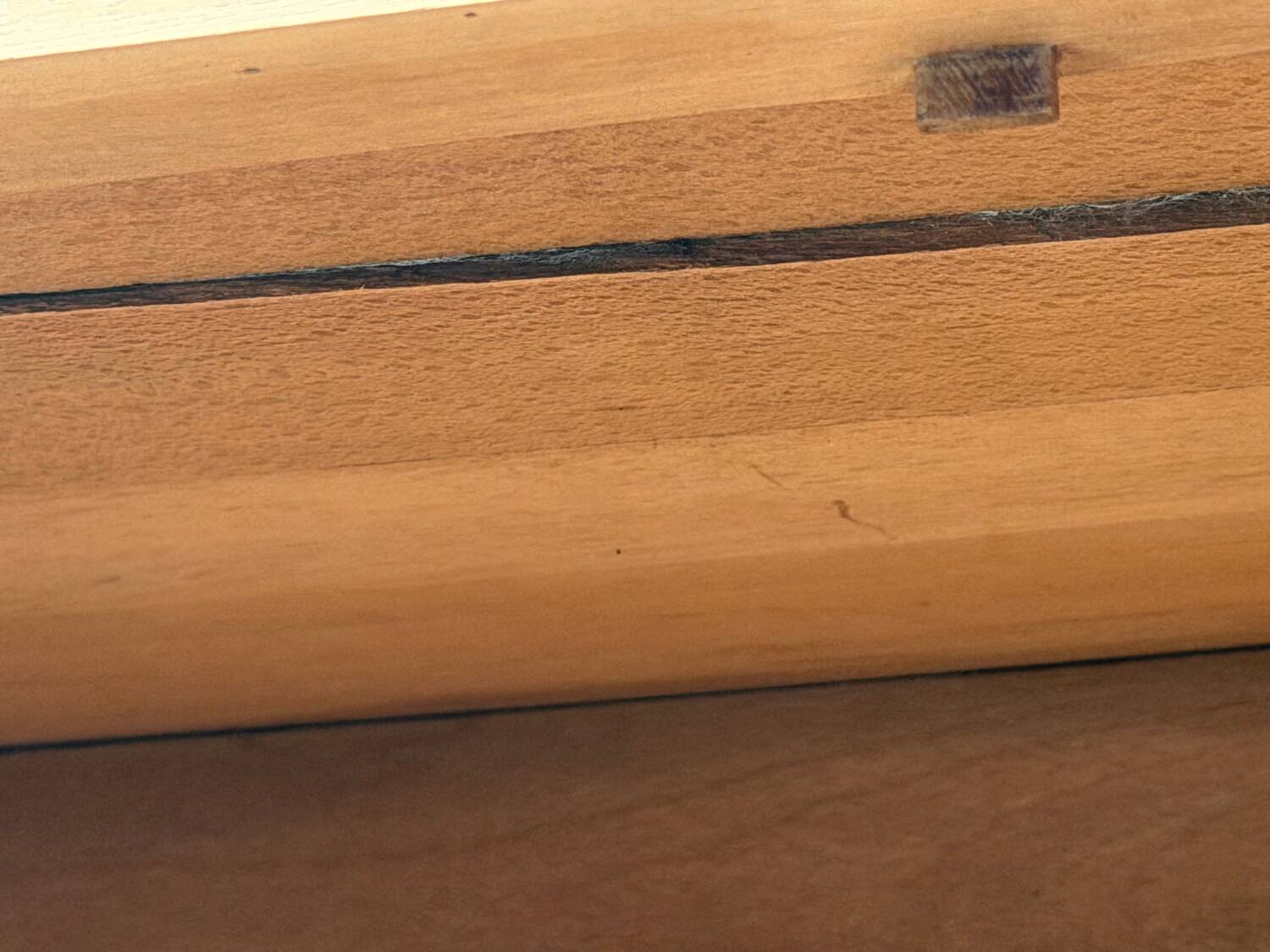 Parisian glass-fronted Art Deco wardrobe in solid raw walnut.