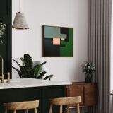 Abstract green to block