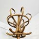 Coat rack and hat rack in curved wood