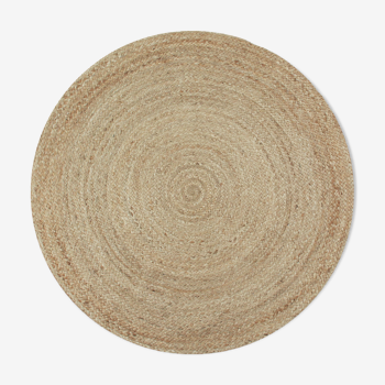 Round jute rug 120 cm