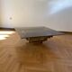 Vintage 1970s Square Coffee Table in Brass and Smoked Glass, David Hicks