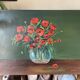 Bouquet de coquelicots huile sur toile