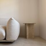 bedside table side table travertine marble end table