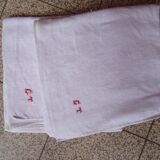 Set of 7 monogrammed napkins