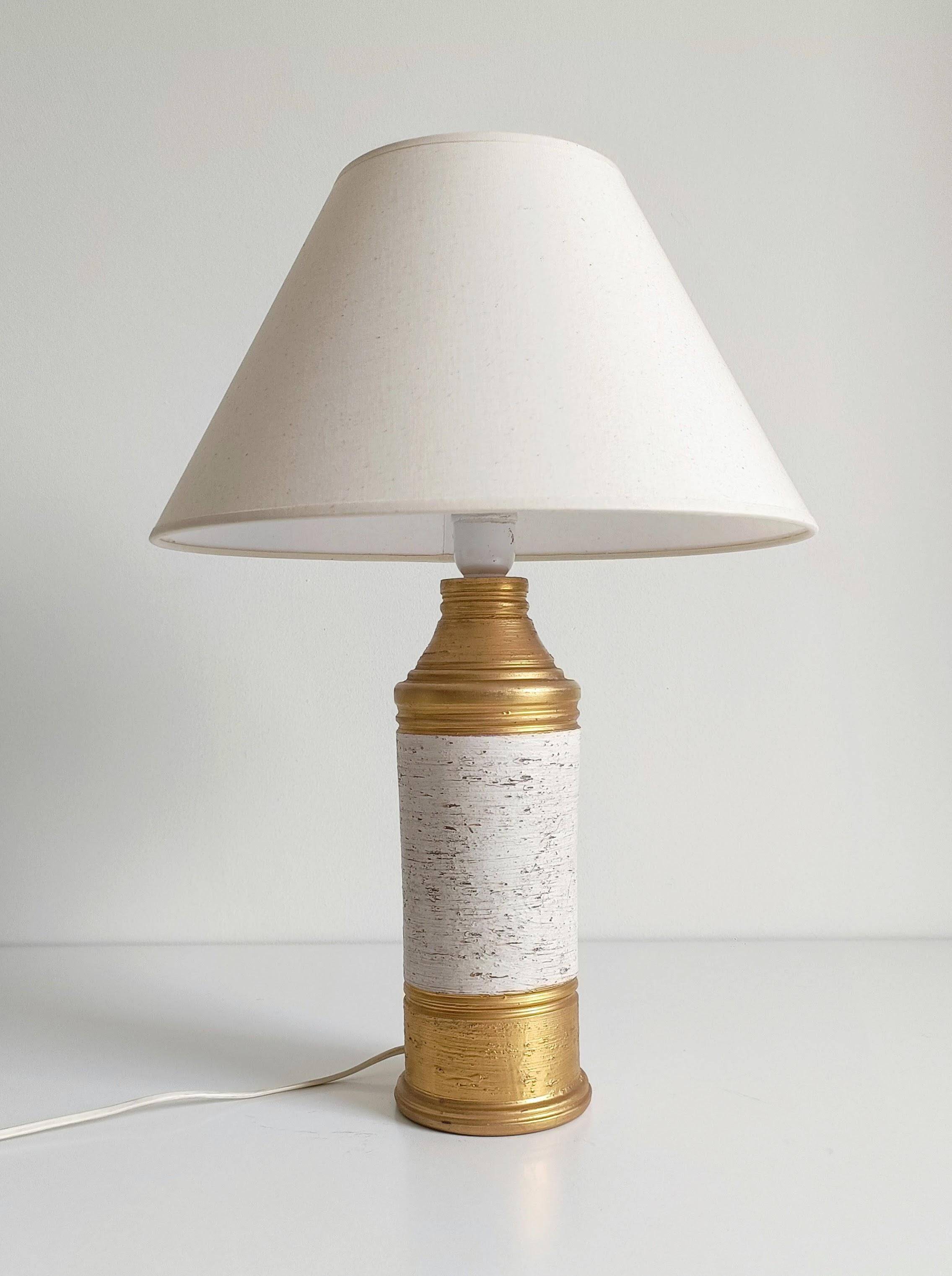 Aldo Londi Ceramic Table Lamp by Bitossi for Bergboms, Italy, 1970s