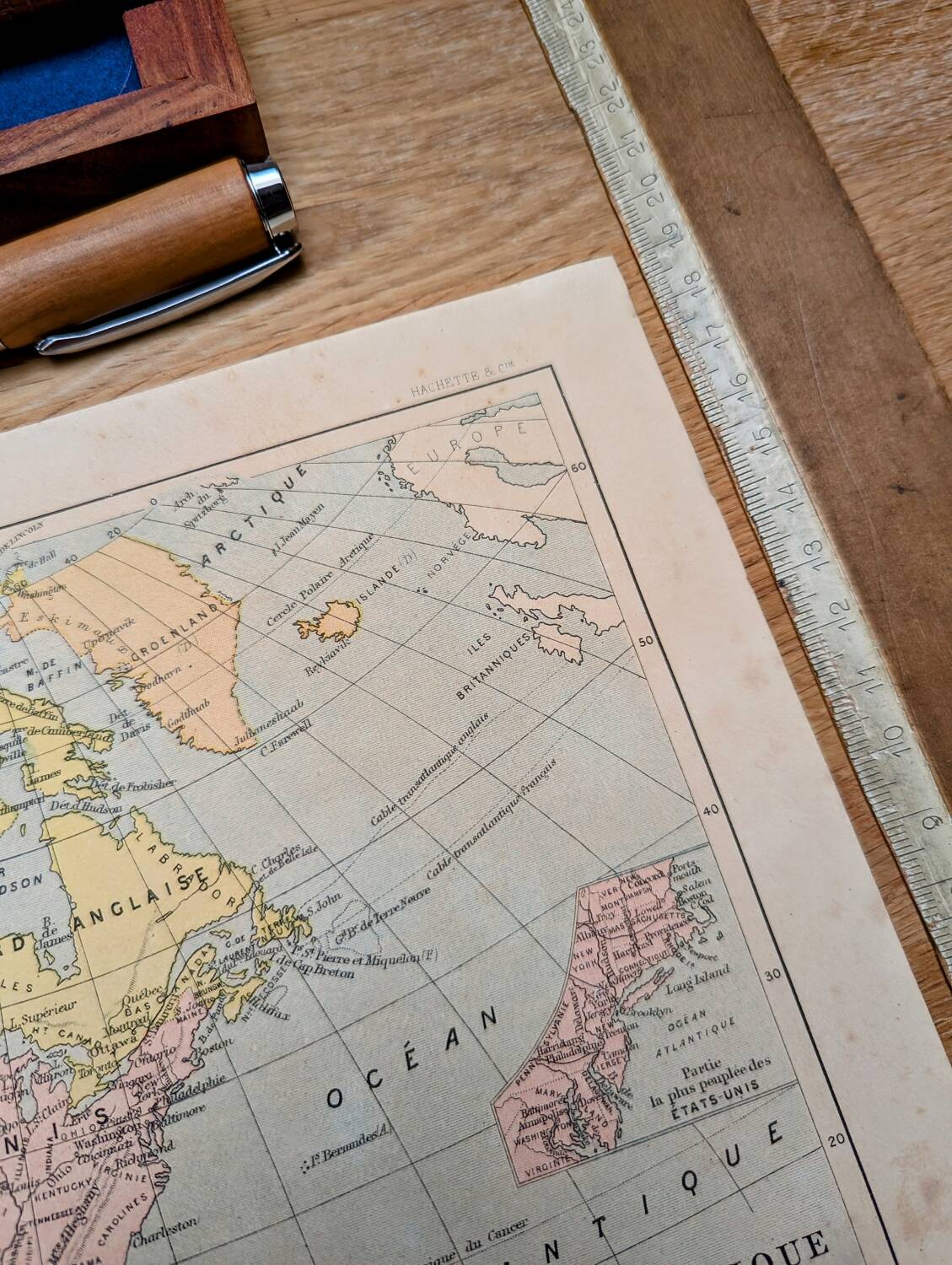 Imprimée en 1878, L'Amérique du Nord.