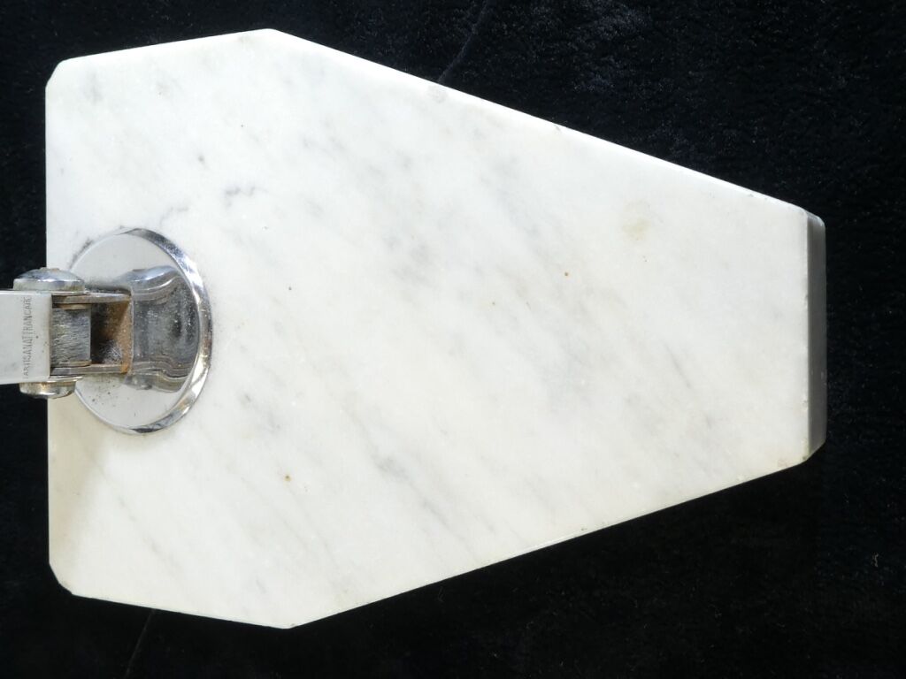 Art deco office lamp in chrome metal