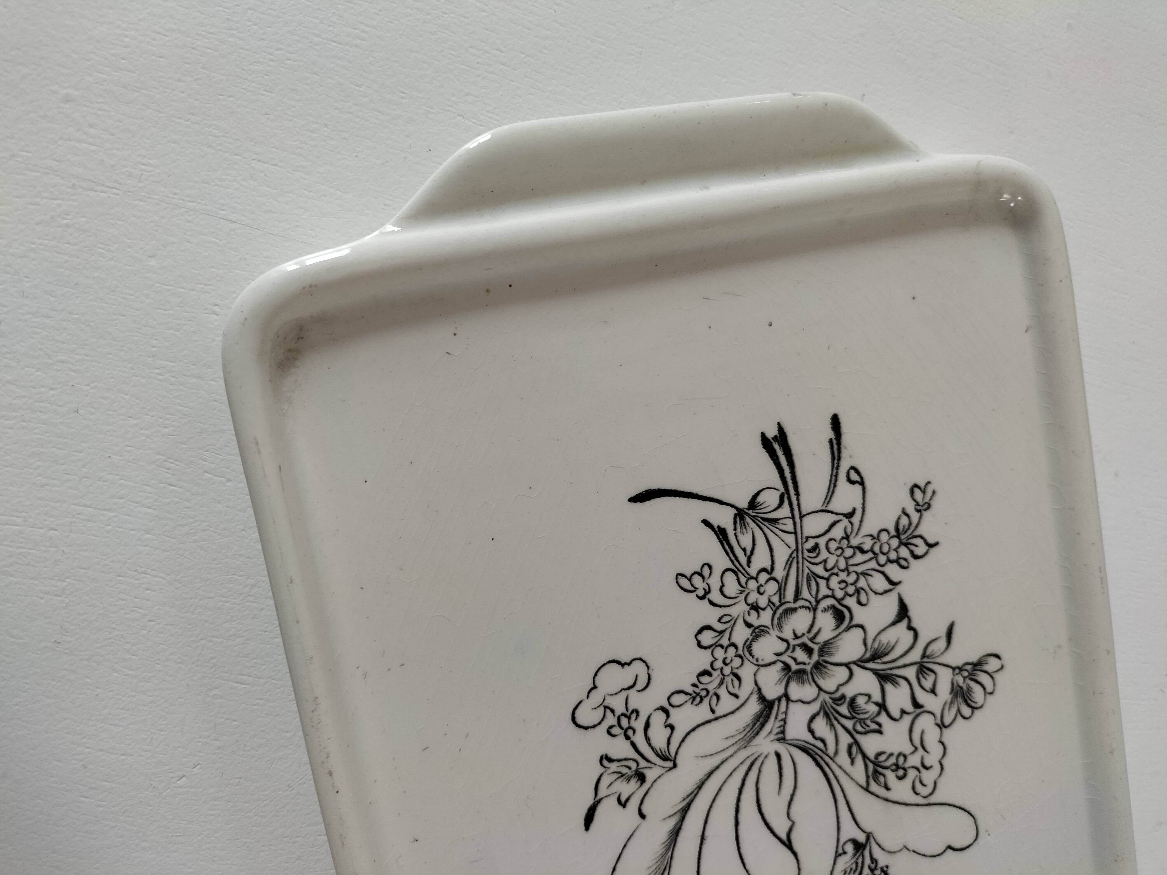 rare rectangular KG Lunéville dish from the 1900s