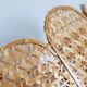 Vintage flower suspension in wicker rattan
