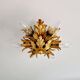 Golden metal ceiling light, Banci Firenze, 1970