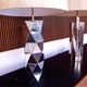 Set of 2 Brutalist Sculptural Chromed Metal Table Lamps, Italy 1960s