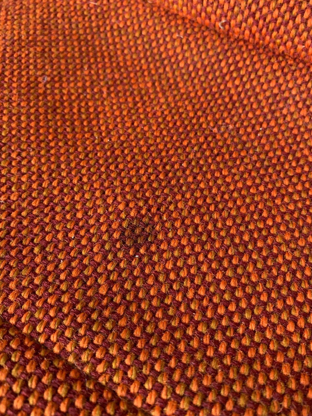 Fauteuil vintage en tweed orangé