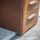 American wood desk, desk with drawers and folding extension, 50s