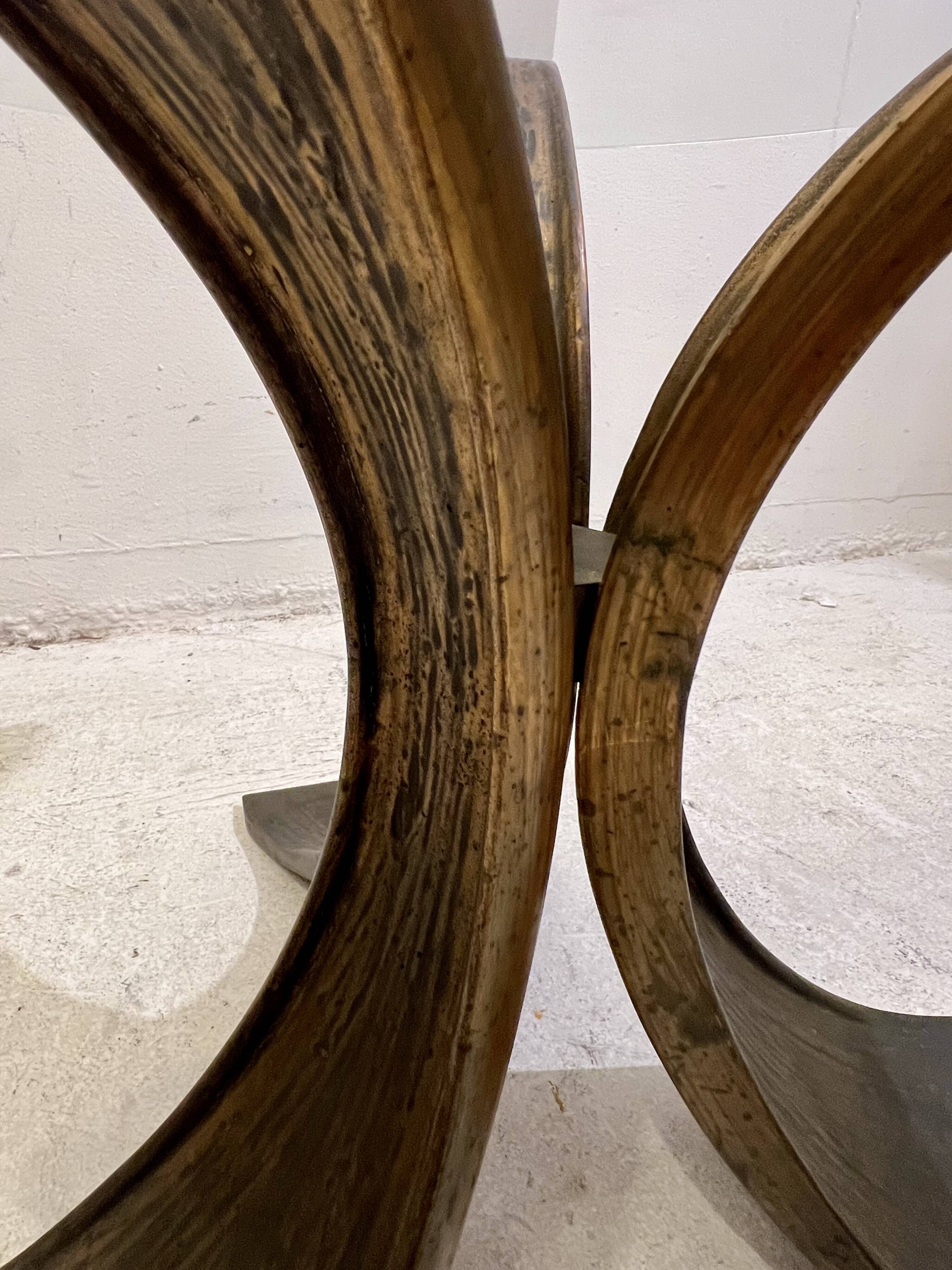 Mid-Century Glass And Bronze Coffee Table, 1960s