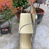 Folding travel service in vintage formica