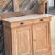 Narrow buffet renovated in raw solid wood / entrance console with 2 drawers