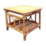 Square rattan side table 62x62