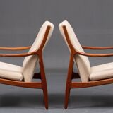 Danish furniture architect. armchair with a teak, rye and seat cushion structure