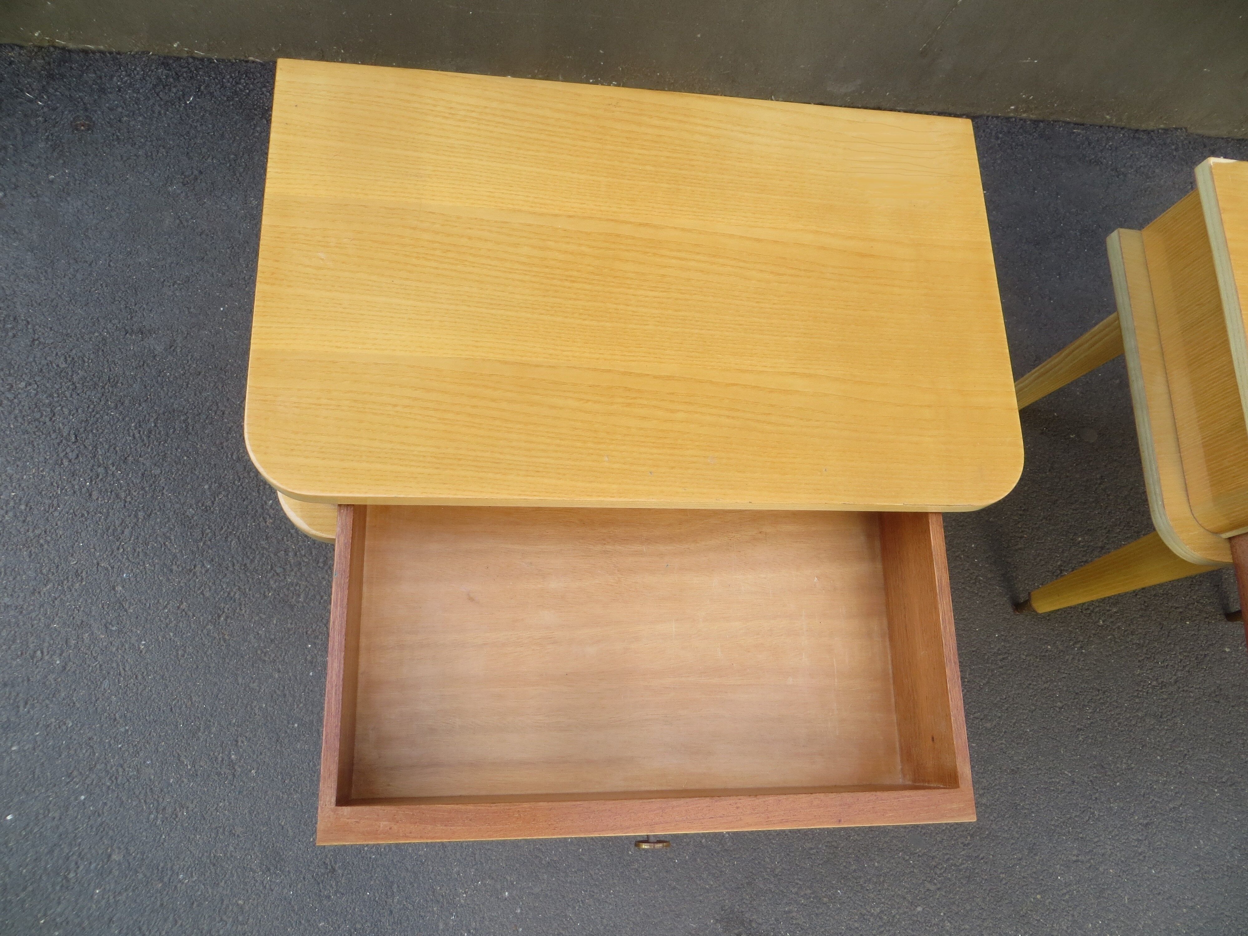 Pair of art deco bedside tables