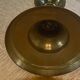 Brass candlestick, gold metal turns and chiseled original and vintage