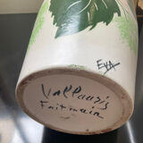 Vintage ceramic vase from Vallauris signed