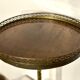 Neo classic brass and mahogany pedestal table