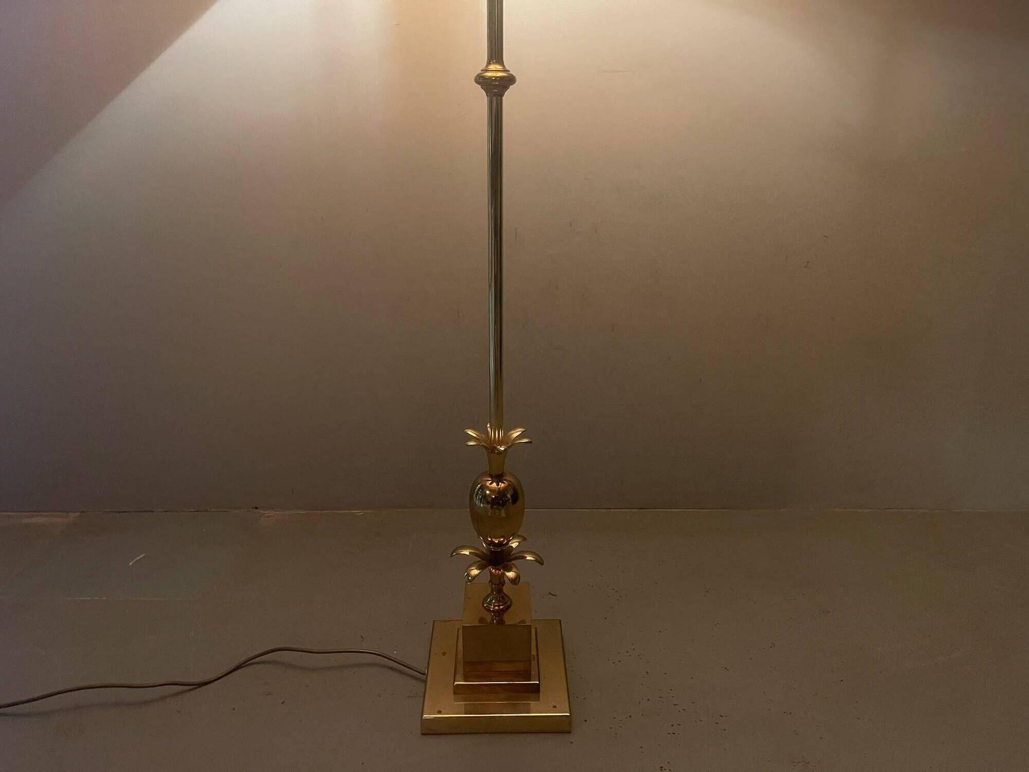 Exceptional French Hollywood Regency Brass Floor Lamp