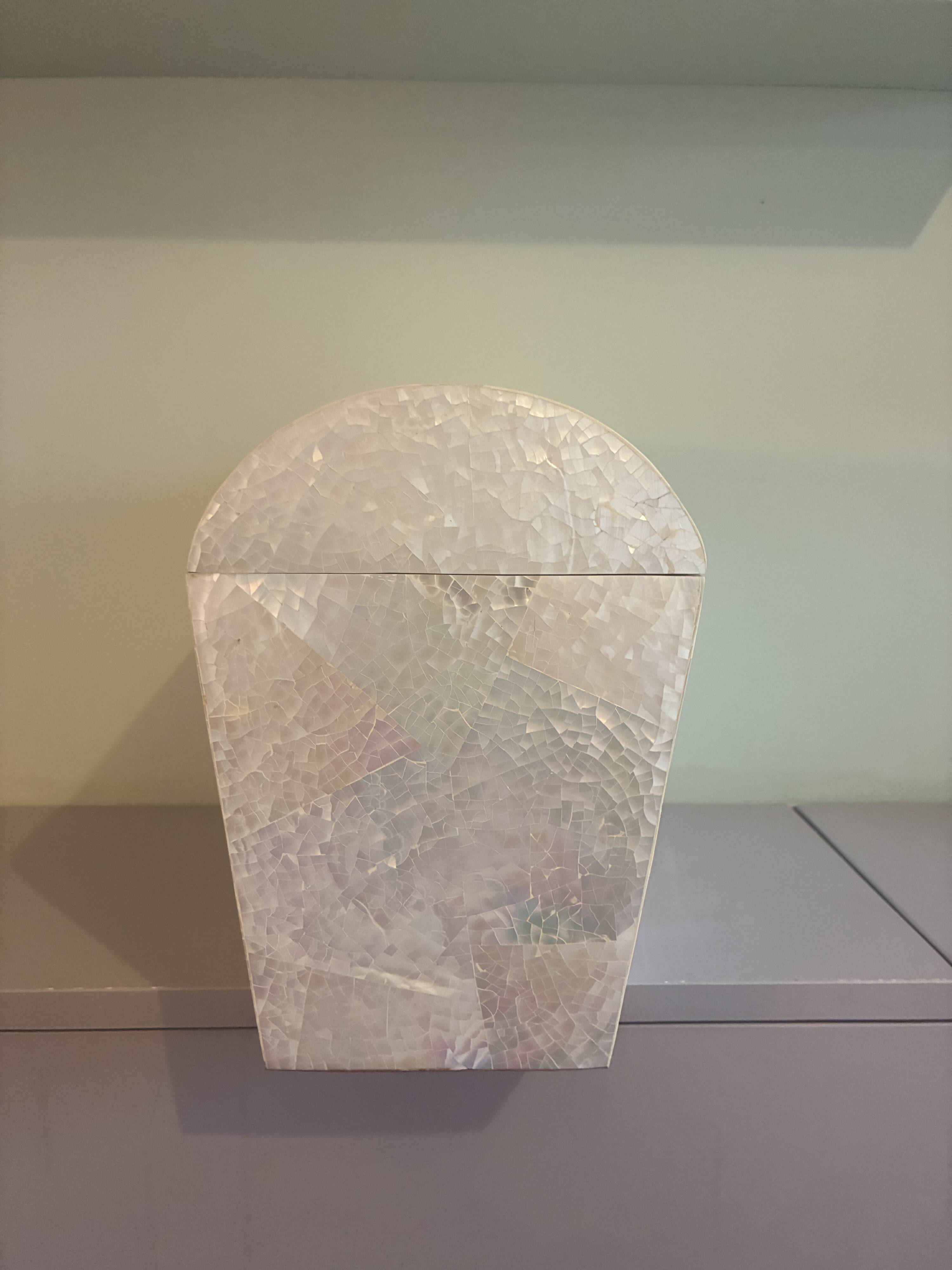 Incredible vintage large mother-of-pearl box.