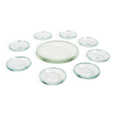 Coupelles en verre citrin Art Déco vers 1930