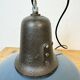 Industrial Blue Enamel Factory Lamp with Cast Iron Top, 1960s