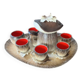 Coffee or tea or soup service by Bruno Dose for the Poterie du Breuil.