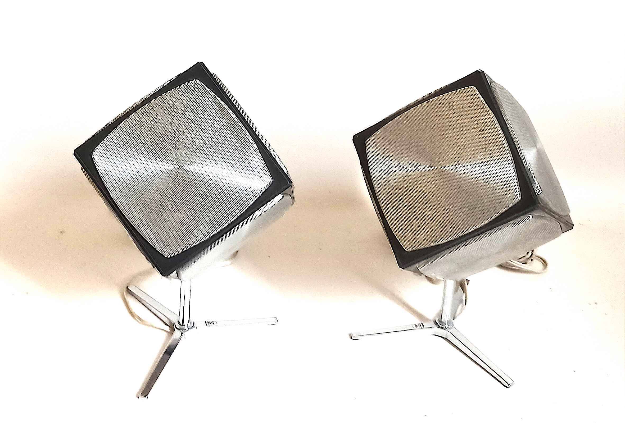 Pair of Jacob Jensen Cube Speakers for Grundig Audiorama 700 70s