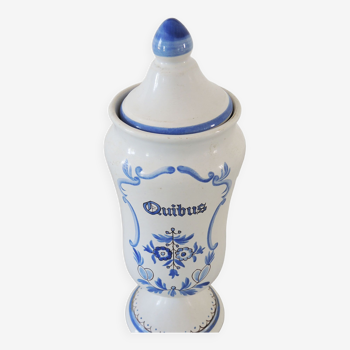 Apothecary pot Quibus in moustiers decoration hand painted