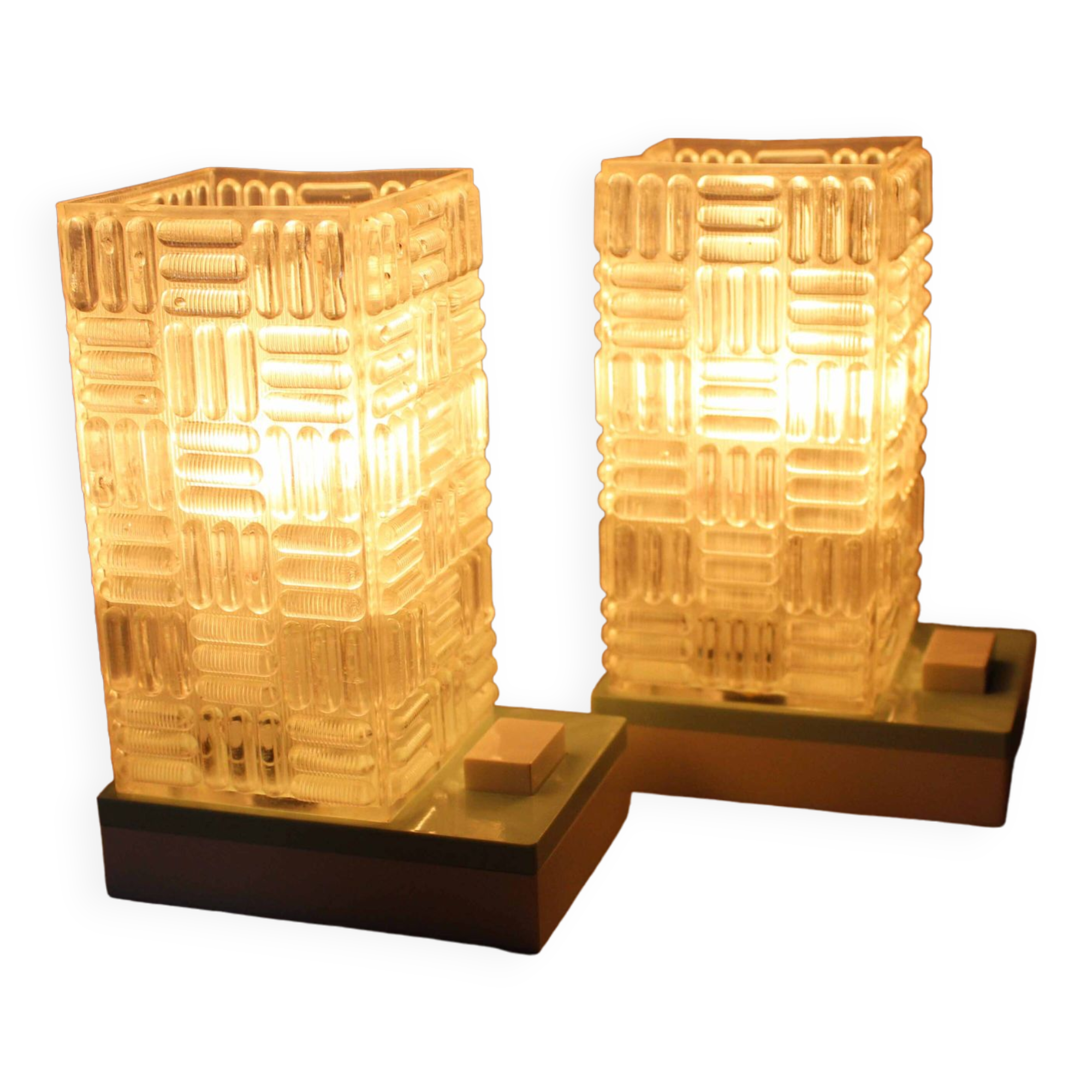 Paire de lampes de chevets vintage