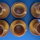 6 coffee cups + saucers