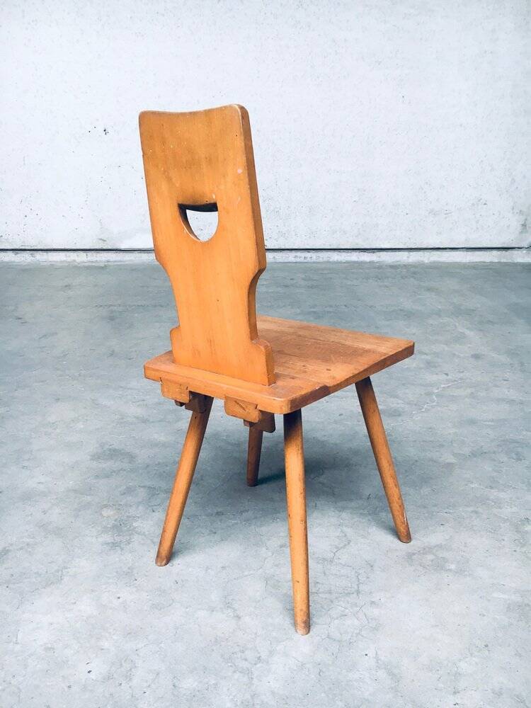 Vintage Belgian Brutalist Pub Café Chair Set by Torck, 1960s, Set of 4