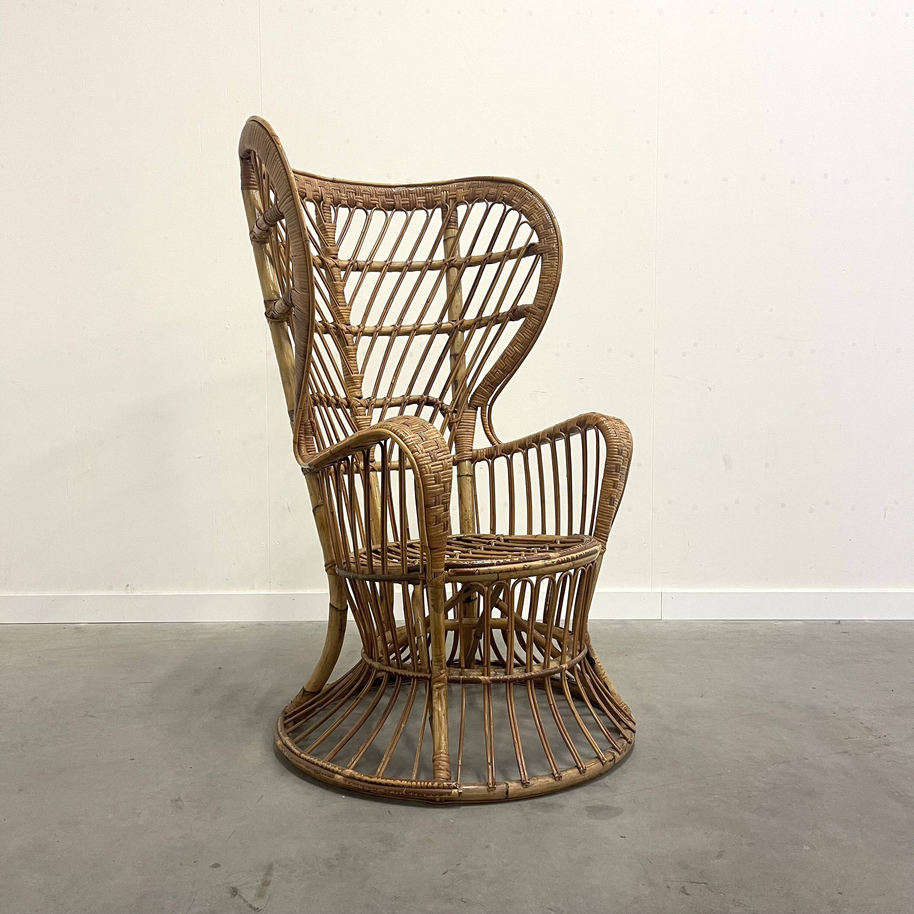 Gio Ponti rattan chair, Italy 1960s
