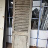 Old fir shuttered door