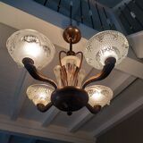 Vintage Art Deco chandelier 1950s