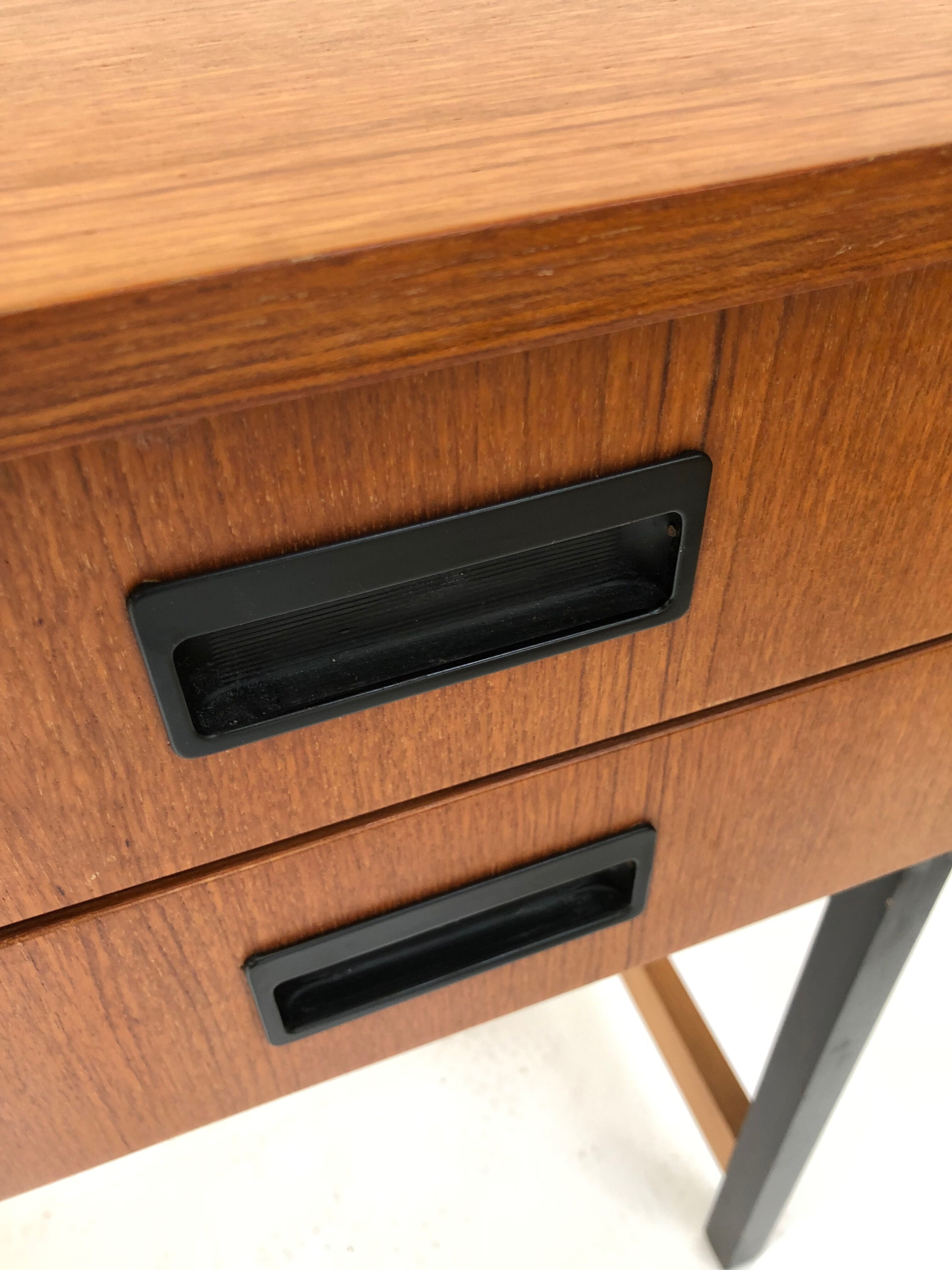 Desk of the 60 years with teak top, dutch