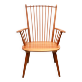 Fauteuil des années 1950 en cerisier, Albert Haberer