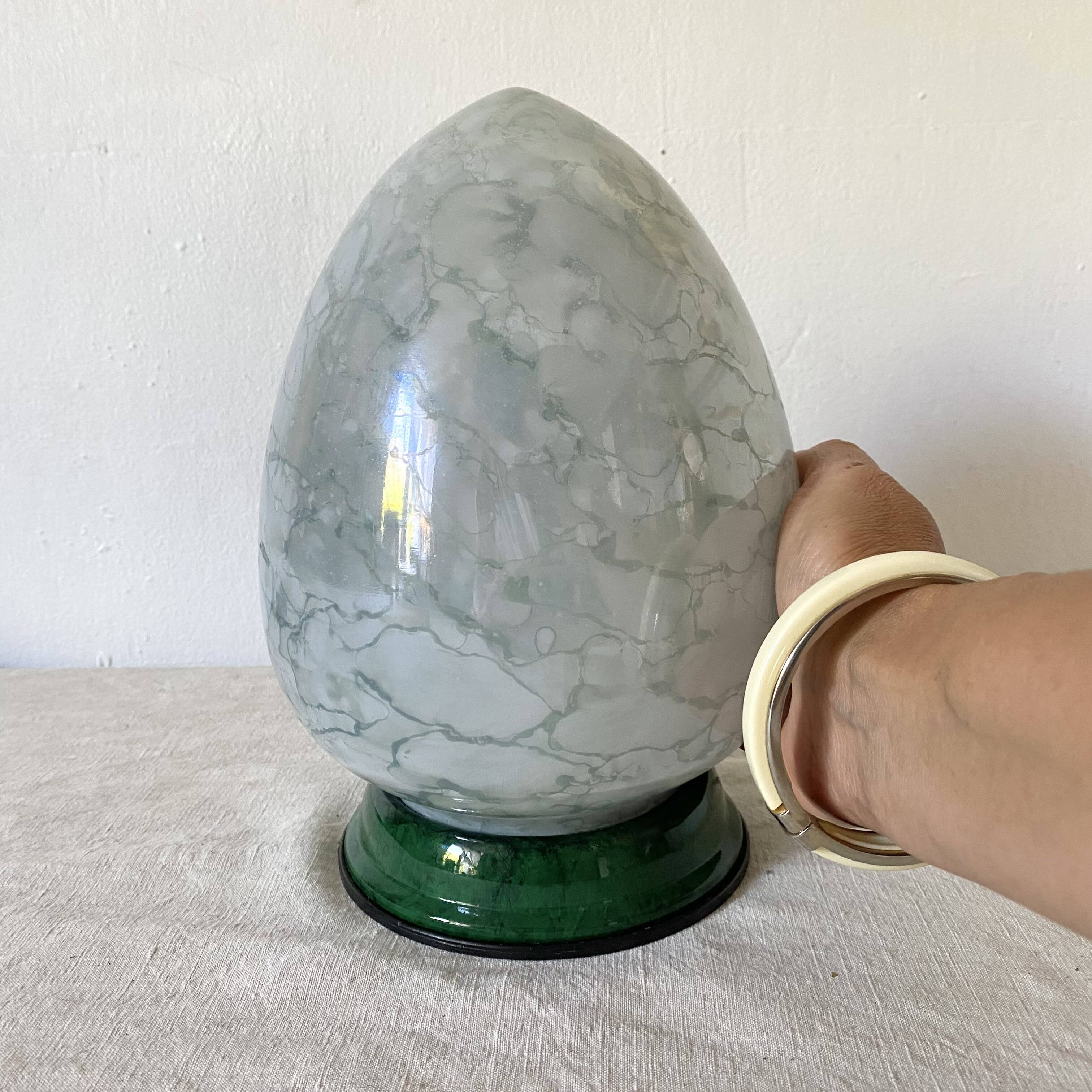 Marbled egg lamp from the 80s