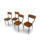 Chaises italiennes du milieu du siècle, années 1960.